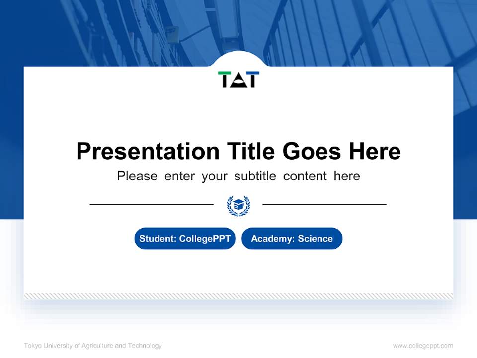 Tokyo University of Agriculture and Technology National Scholarship Defense PPT Template4:3 ratio PPT effect preview image4