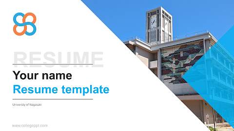University of Nagasaki Resume PPT Template