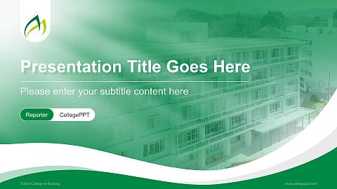 Tottori College of Nursing Lecture Sharing and Networking Event PPT Template