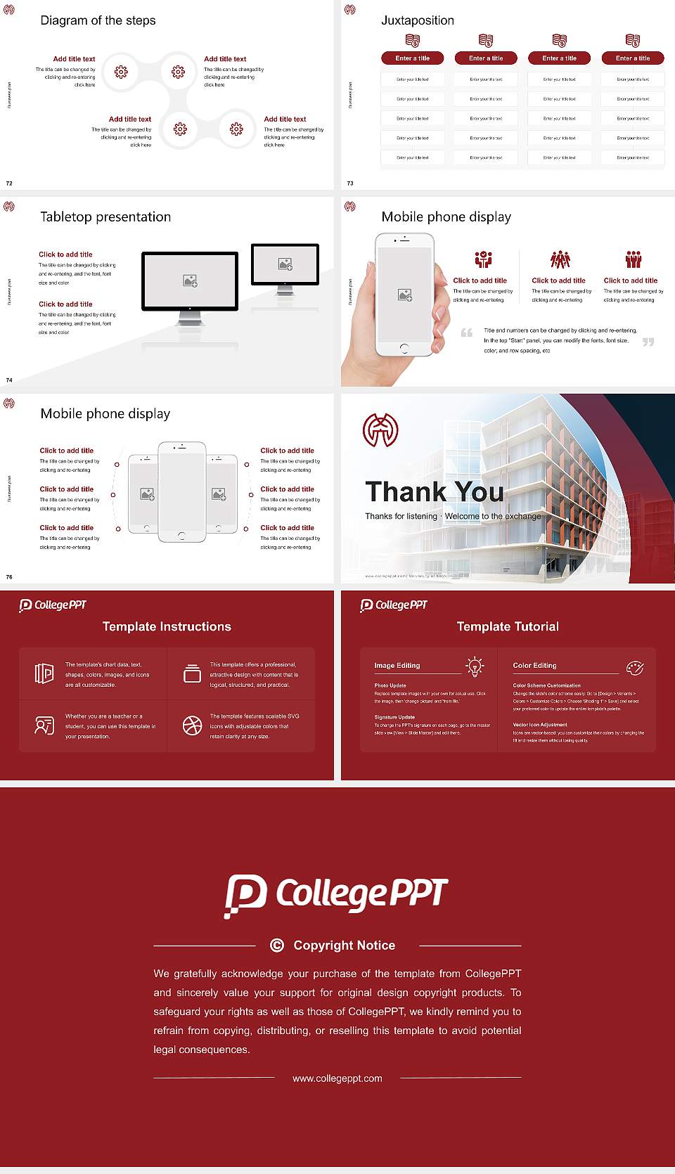 University of Kochi Competition/Entrepreneurship Contest PPT Template16:9 ratio PPT effect preview image9