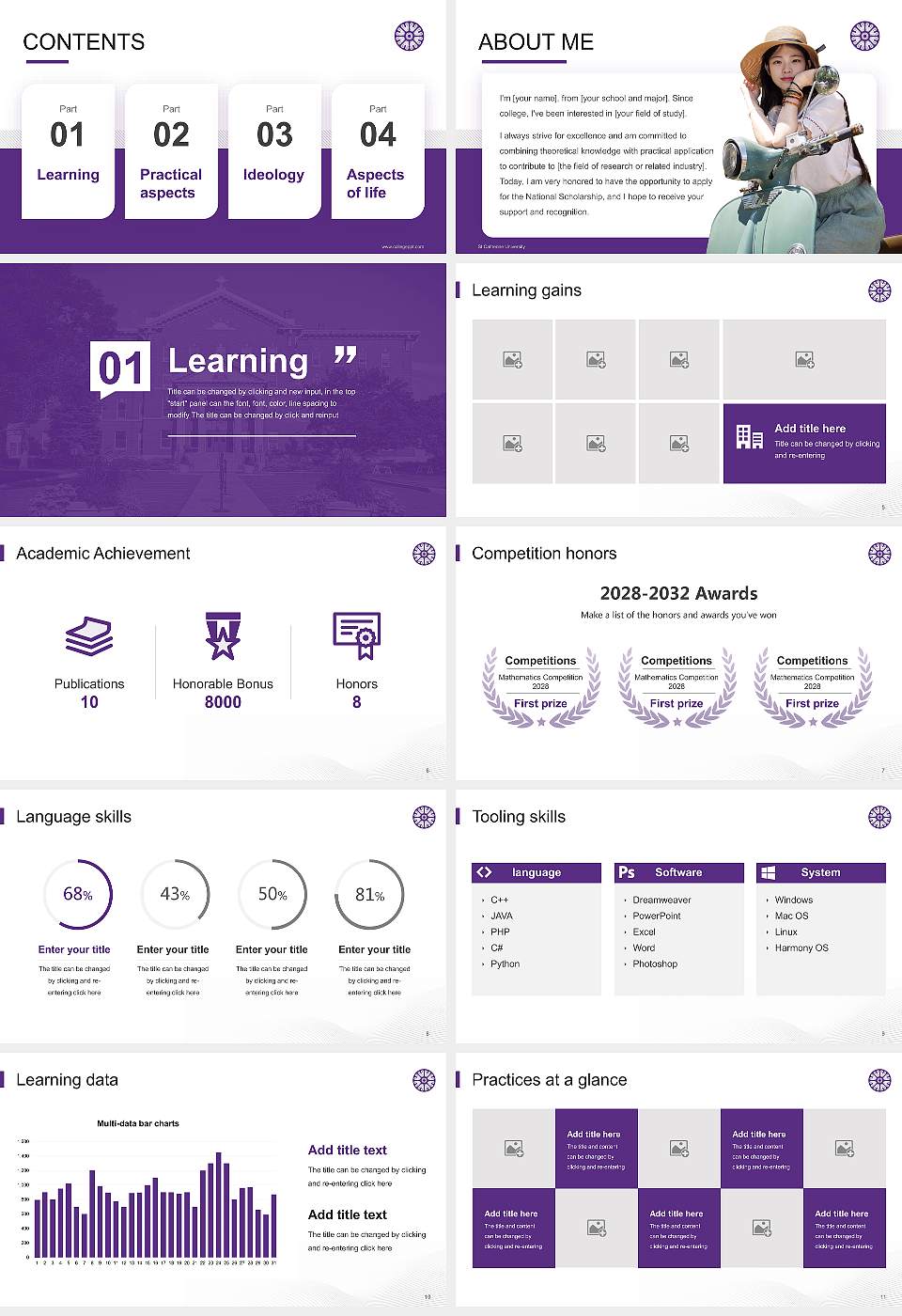 St.Catherine University National Scholarship Defense PPT Template16:9 ratio PPT effect preview image2