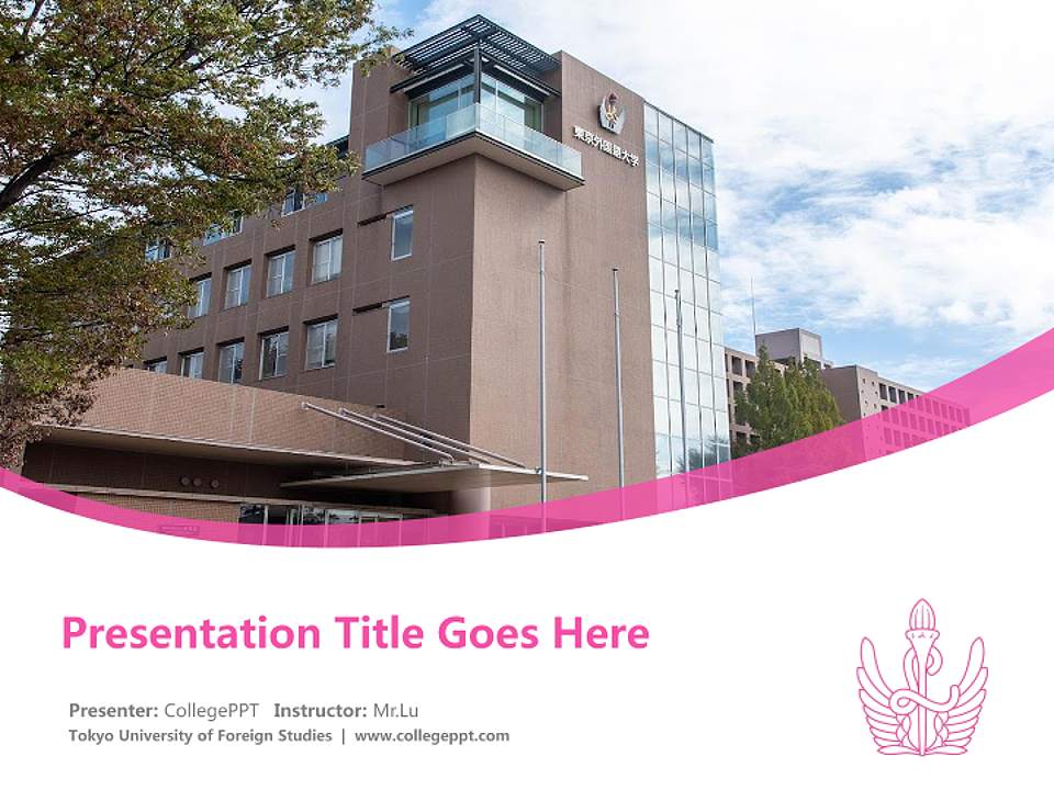 Tokyo University of Foreign Studies Course/Courseware Creation PPT Template4:3 ratio PPT effect preview image5