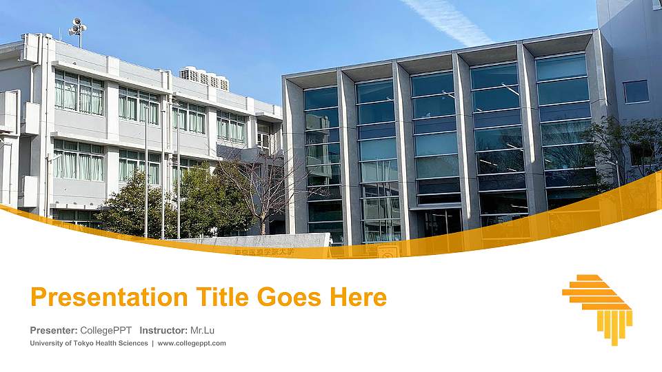 University of Tokyo Health Sciences Course/Courseware Creation PPT Template16:9 ratio PPT effect preview image