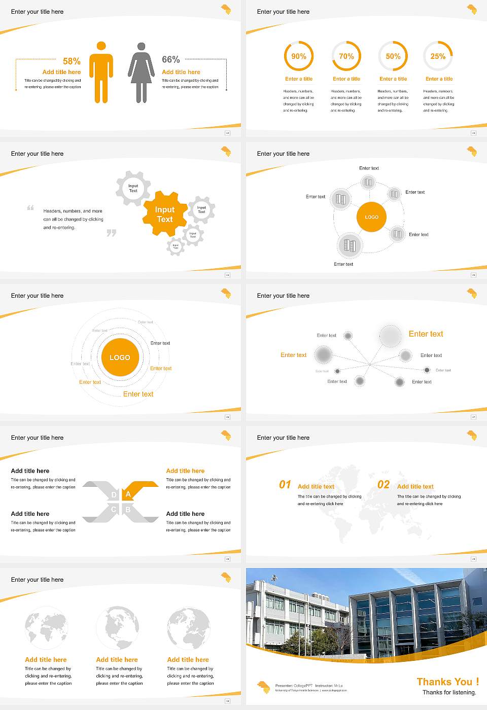 University of Tokyo Health Sciences Course/Courseware Creation PPT Template16:9 ratio PPT effect preview image4