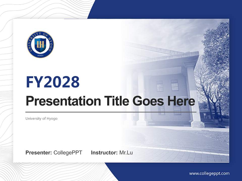 University of Hyogo Academic Presentation/Research Findings Report PPT Template4:3 ratio PPT effect preview image5