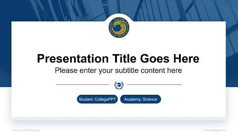 University of the Ryukyus National Scholarship Defense PPT Template
