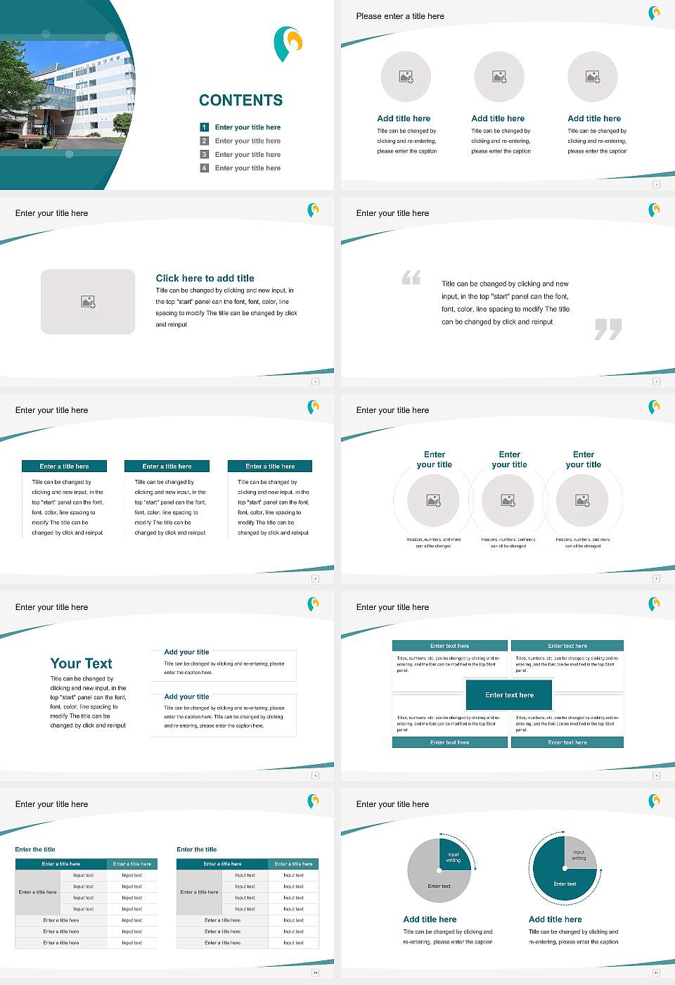 Tsukuba University of Technology Course/Courseware Creation PPT Template16:9 ratio PPT effect preview image2