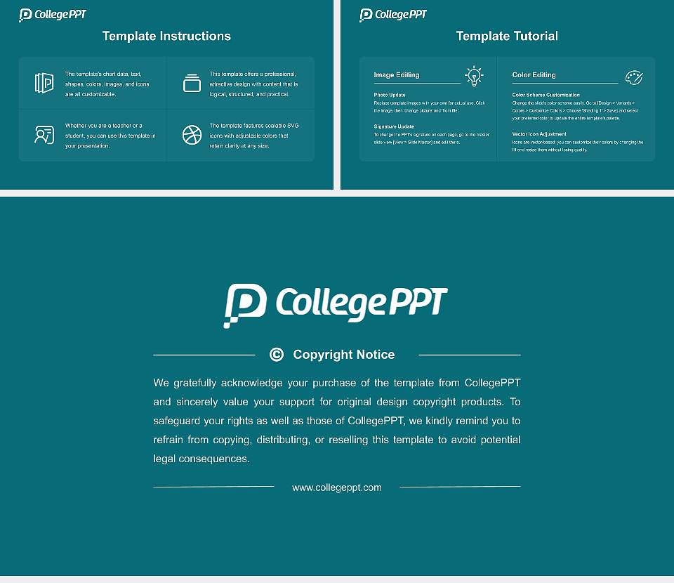 Tsukuba University of Technology Course/Courseware Creation PPT Template16:9 ratio PPT effect preview image5
