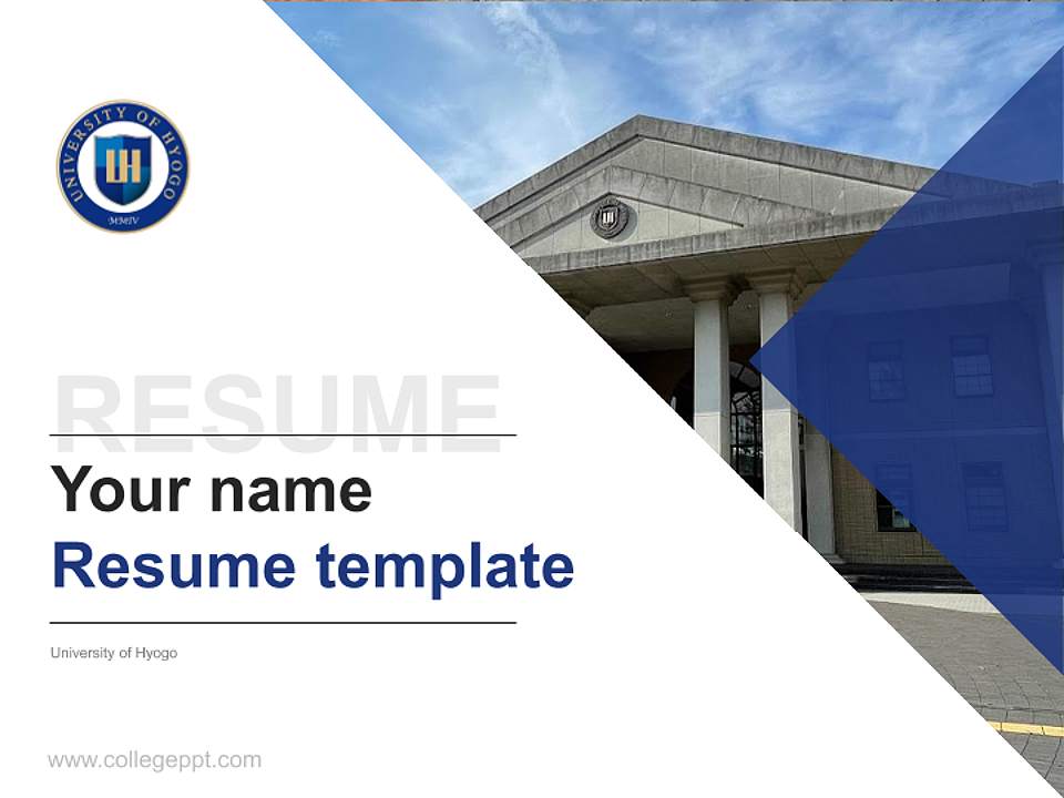 University of Hyogo Resume PPT Template4:3 ratio PPT effect preview image5