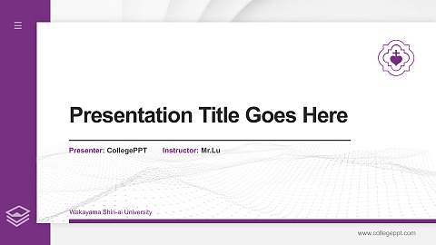 Wakayama Shin-ai University Thesis Proposal/Graduation Defense PPT Template