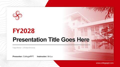 Tokyo Woman’s Christian University Academic Presentation/Research Findings Report PPT Template