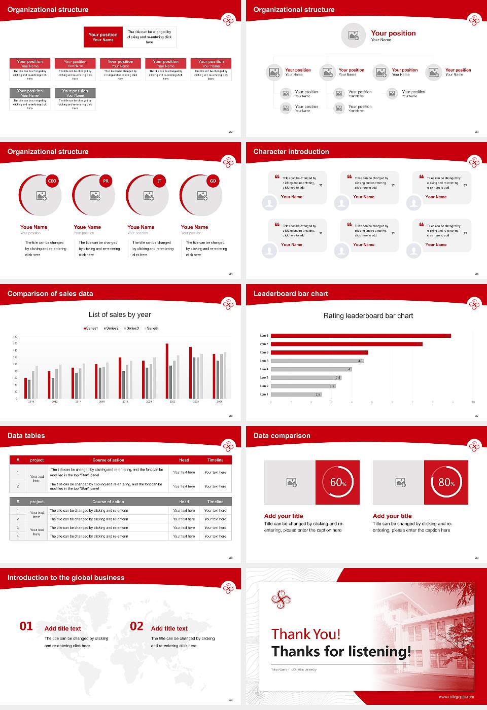 Tokyo Woman’s Christian University Academic Presentation/Research Findings Report PPT Template16:9 ratio PPT effect preview image4