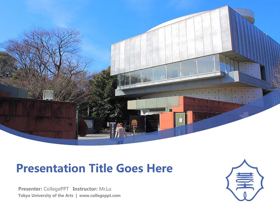 Tokyo University of the Arts Course/Courseware Creation PPT Template4:3 ratio PPT effect preview image5