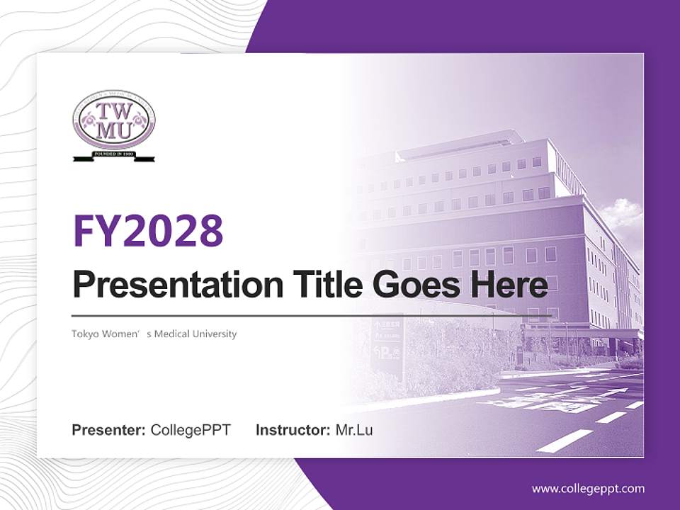 Tokyo Women’s Medical University Academic Presentation/Research Findings Report PPT Template4:3 ratio PPT effect preview image5