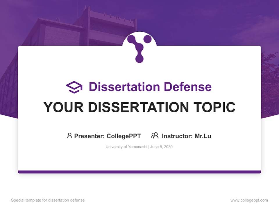 University of Yamanashi Graduation Thesis Defense PPT Template4:3 ratio PPT effect preview image7