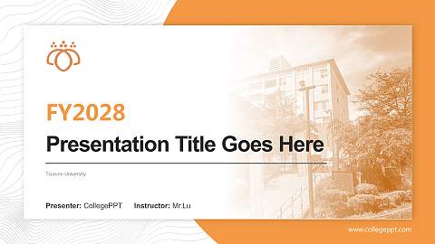 Tsurumi University Academic Presentation/Research Findings Report PPT Template