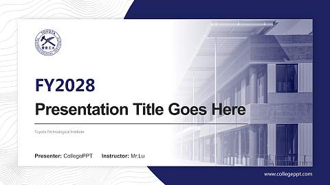 Toyota Technological Institute Academic Presentation/Research Findings Report PPT Template