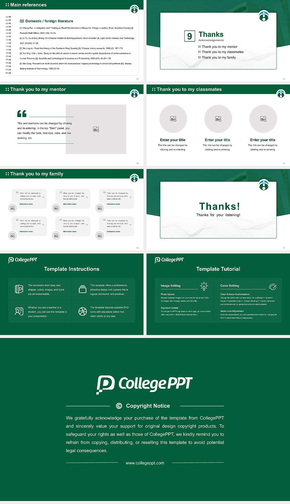 University of Miyazaki Graduation Thesis Defense PPT Template16:9 ratio PPT effect preview image7