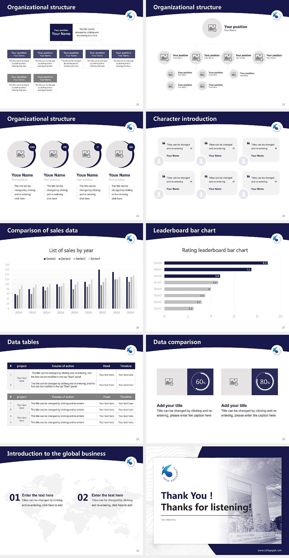 Toyo University Academic Presentation/Research Findings Report PPT Template4:3 ratio PPT effect preview image4