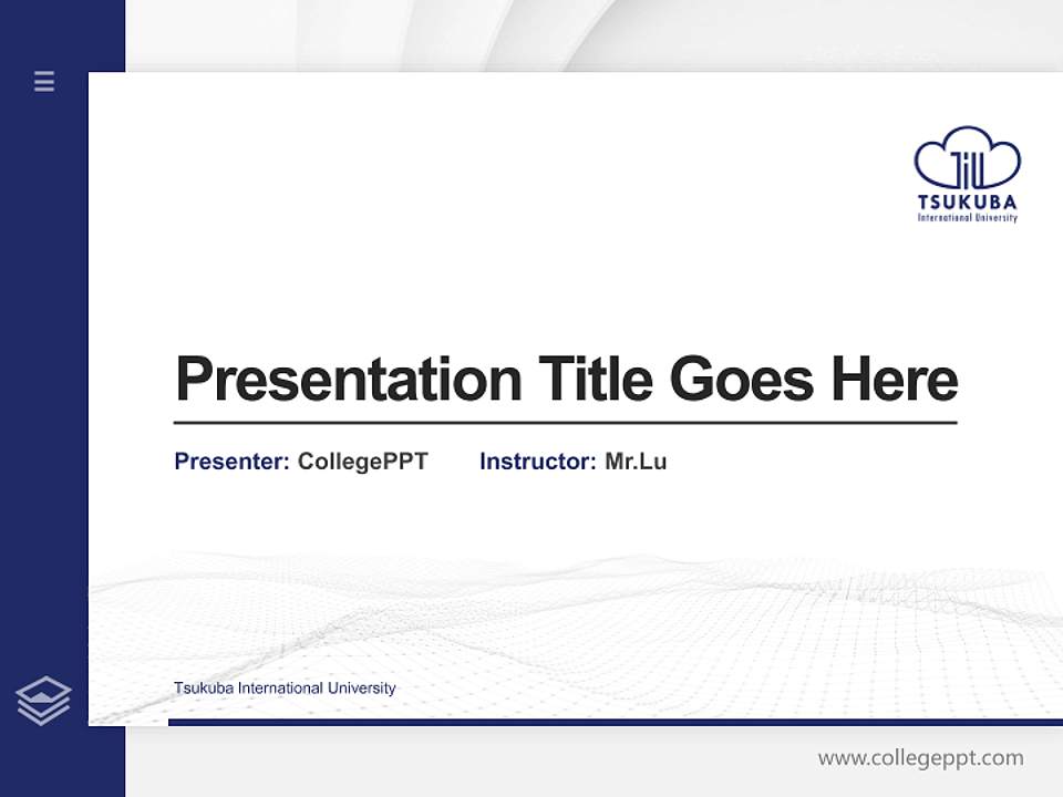Tsukuba International University Thesis Proposal/Graduation Defense PPT Template4:3 ratio PPT effect preview image5