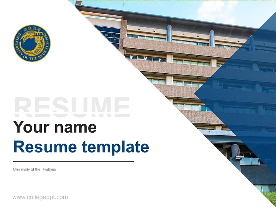 University of the Ryukyus Resume PPT Template4:3 ratio PPT effect preview image5