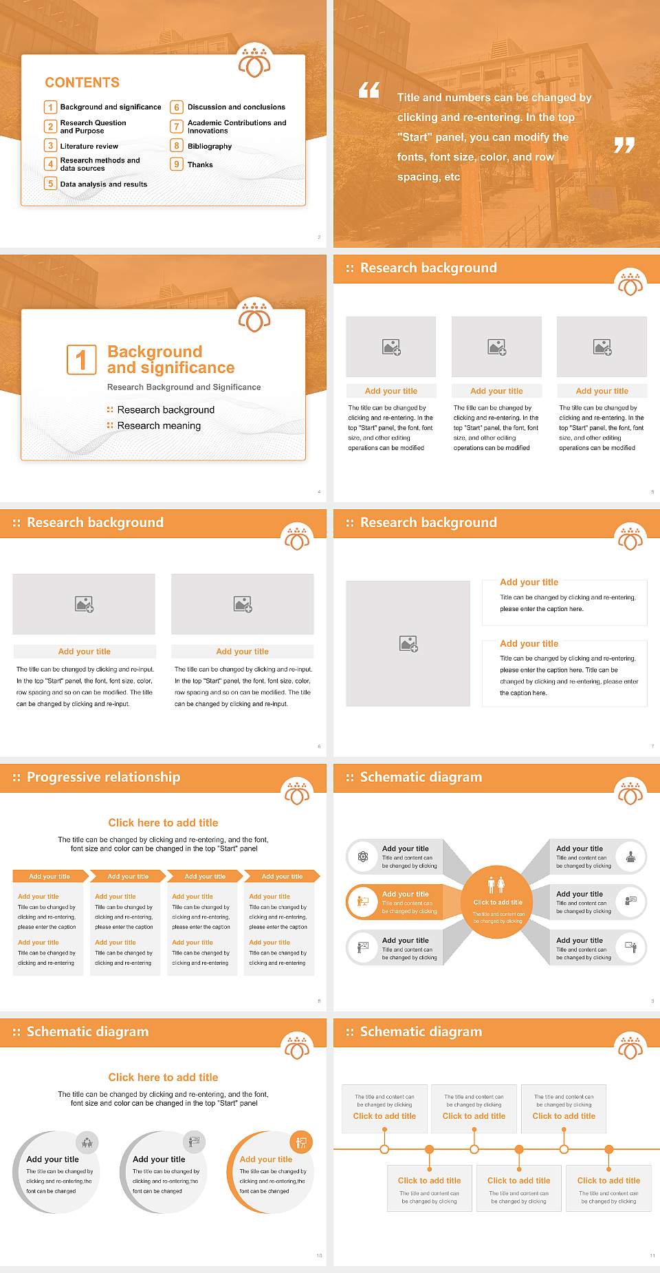 Tsurumi University Graduation Thesis Defense PPT Template4:3 ratio PPT effect preview image2