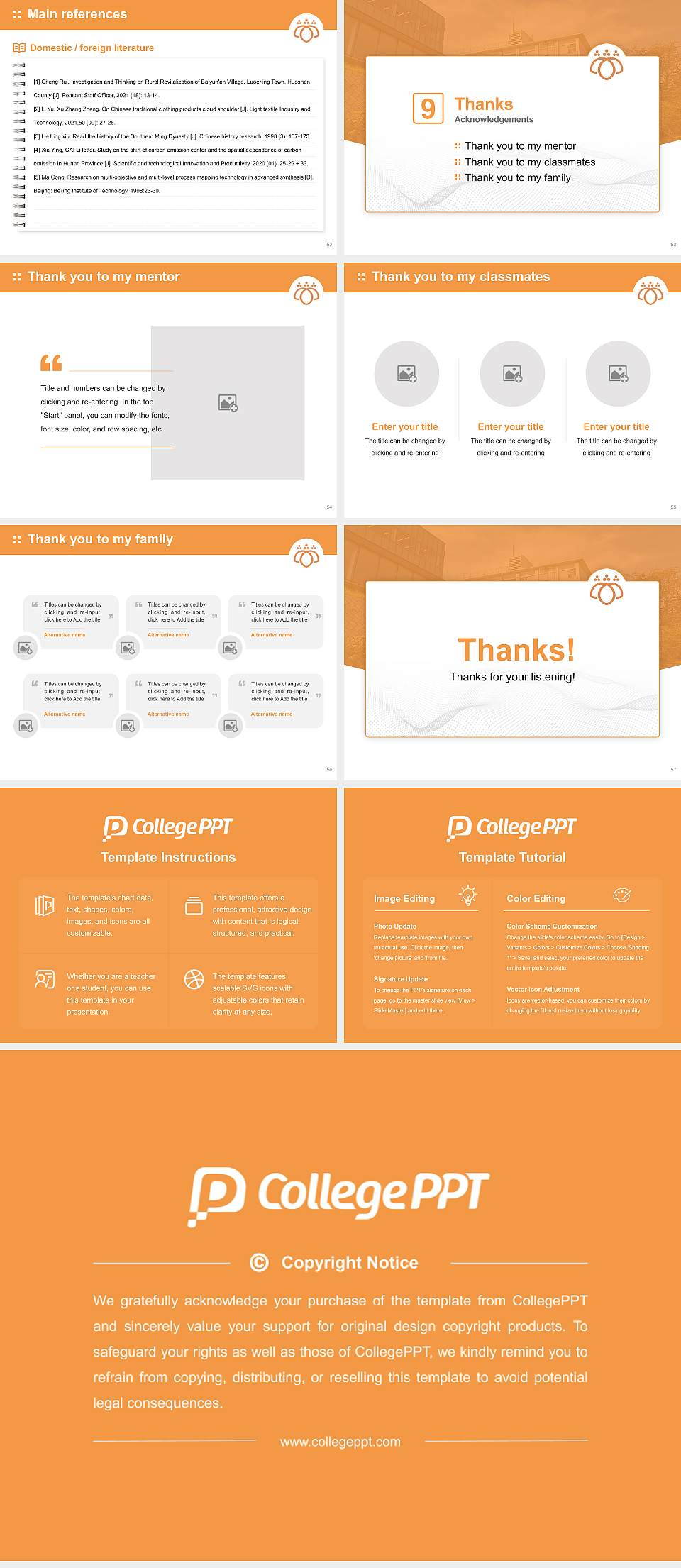 Tsurumi University Graduation Thesis Defense PPT Template4:3 ratio PPT effect preview image7