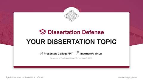 University of The Sacred Heart, Tokyo Graduation Thesis Defense PPT Template