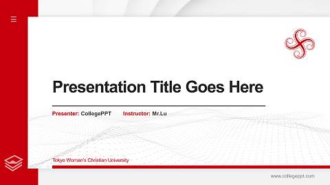 Tokyo Woman’s Christian University Thesis Proposal/Graduation Defense PPT Template