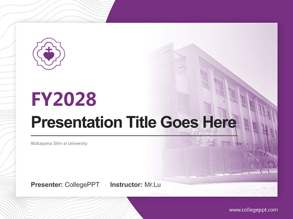 Wakayama Shin-ai University Academic Presentation/Research Findings Report PPT Template4:3 ratio PPT effect preview image5