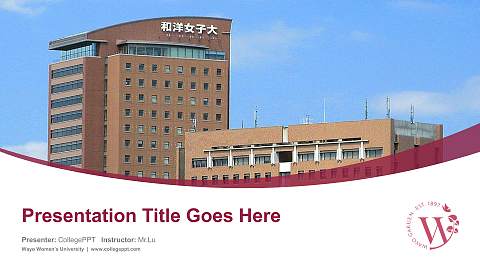 Wayo Women’s University Course/Courseware Creation PPT Template
