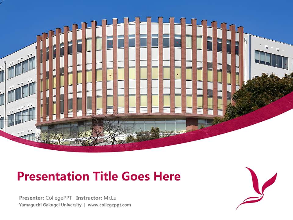 Yamaguchi Gakugei University Course/Courseware Creation PPT Template4:3 ratio PPT effect preview image5