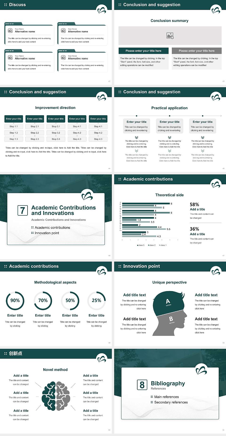 Yamagata University Graduation Thesis Defense PPT Template4:3 ratio PPT effect preview image6