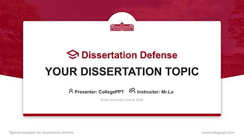 Tsuda University Graduation Thesis Defense PPT Template