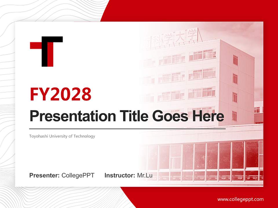 Toyohashi University of Technology Academic Presentation/Research Findings Report PPT Template4:3 ratio PPT effect preview image5