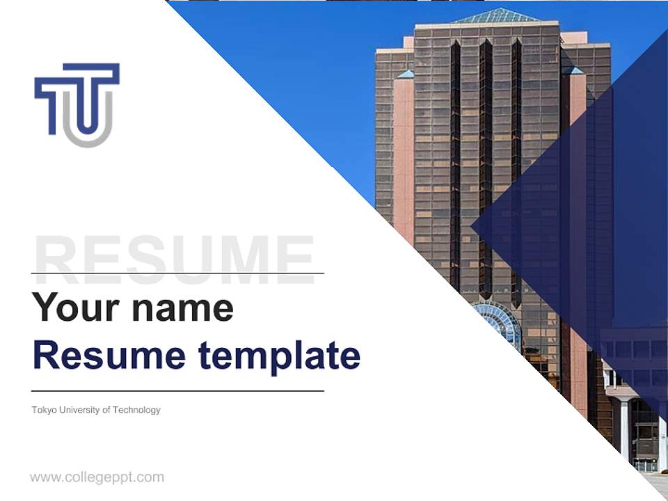 Tokyo University of Technology Resume PPT Template4:3 ratio PPT effect preview image5
