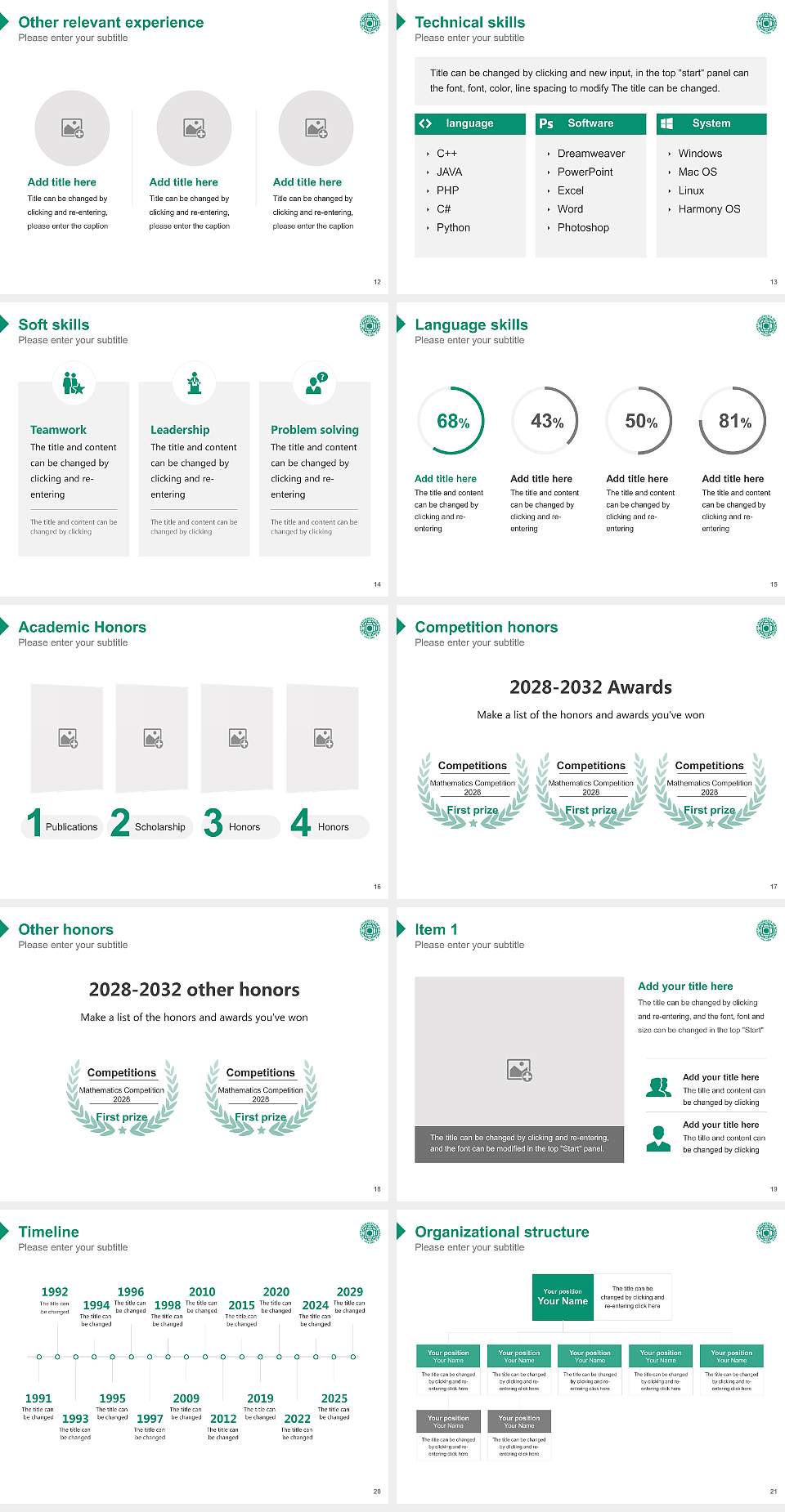 Tokyo University of Science Resume PPT Template4:3 ratio PPT effect preview image3