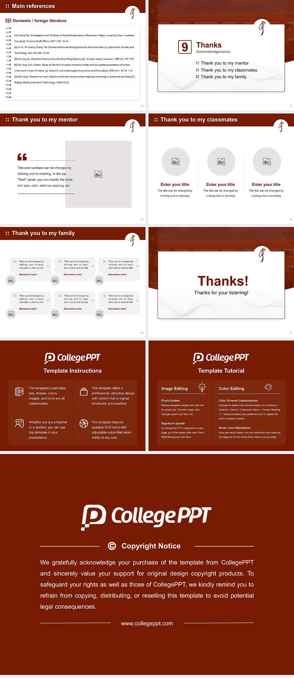 Utsunomiya University Graduation Thesis Defense PPT Template4:3 ratio PPT effect preview image7