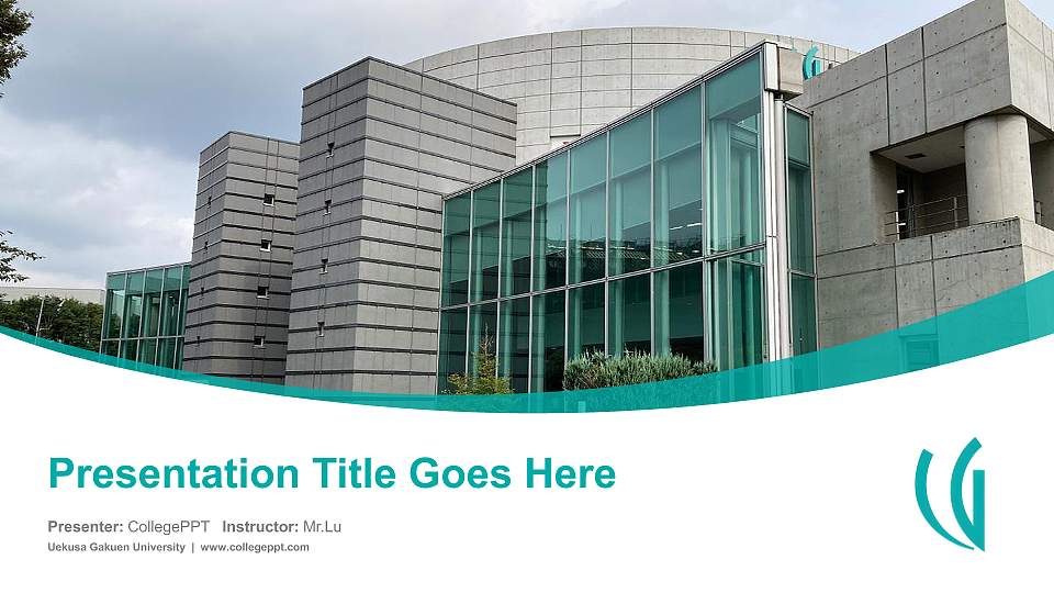 Uekusa Gakuen University Course/Courseware Creation PPT Template16:9 ratio PPT effect preview image