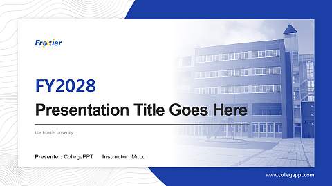 Ube Frontier University Academic Presentation/Research Findings Report PPT Template