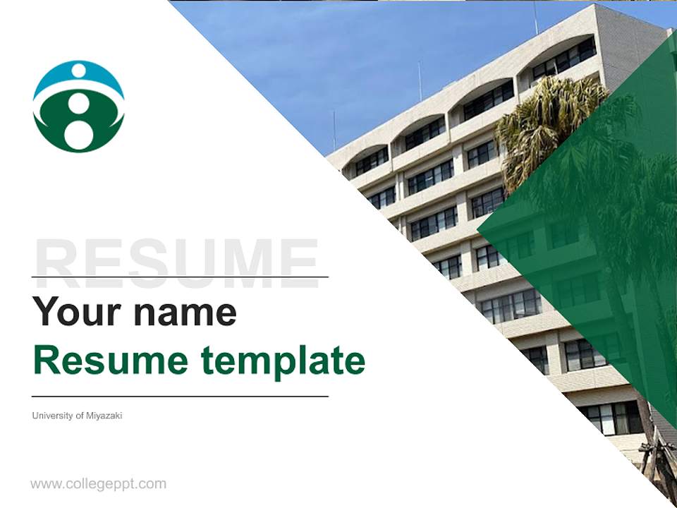 University of Miyazaki Resume PPT Template4:3 ratio PPT effect preview image5
