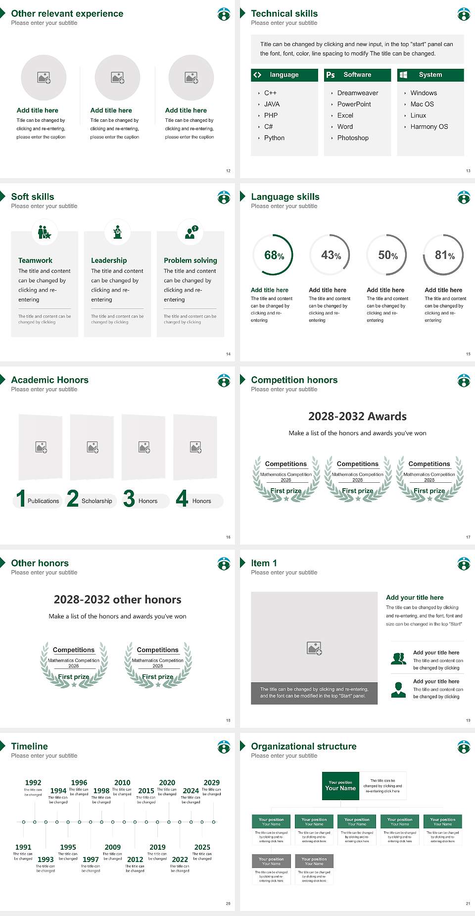University of Miyazaki Resume PPT Template4:3 ratio PPT effect preview image3