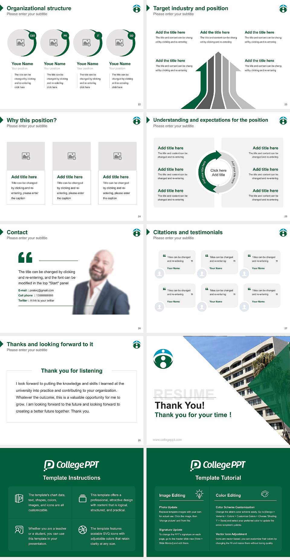 University of Miyazaki Resume PPT Template4:3 ratio PPT effect preview image4