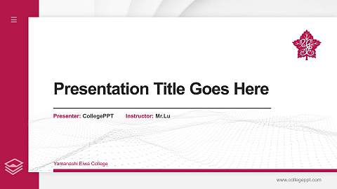 Yamanashi Eiwa College Thesis Proposal/Graduation Defense PPT Template