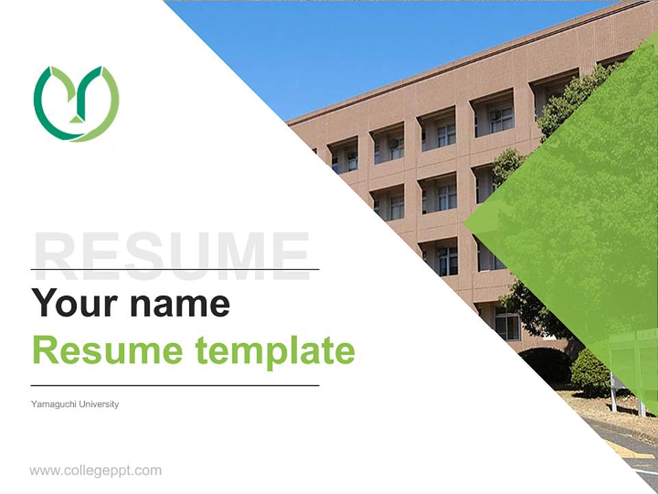 Yamaguchi University Resume PPT Template4:3 ratio PPT effect preview image5