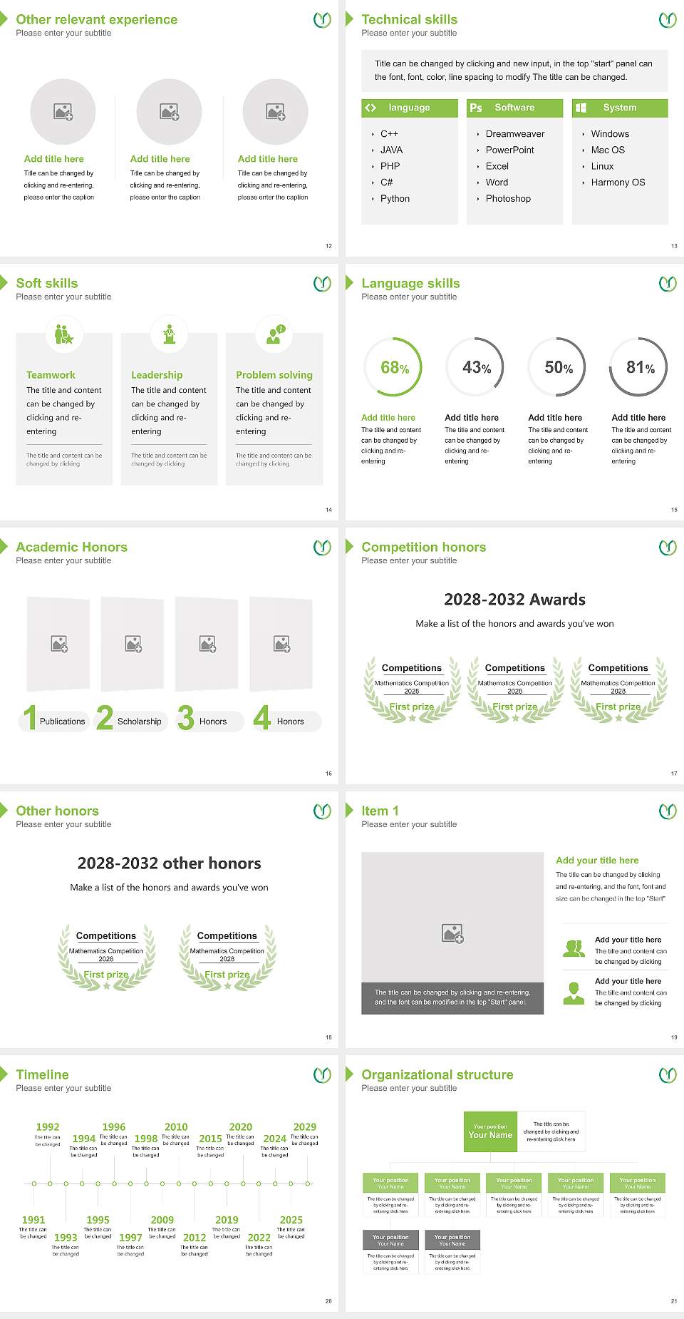 Yamaguchi University Resume PPT Template4:3 ratio PPT effect preview image3