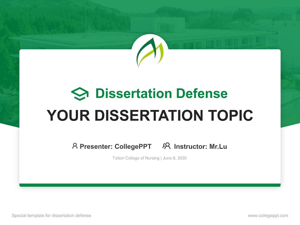 Tottori College of Nursing Graduation Thesis Defense PPT Template4:3 ratio PPT effect preview image7