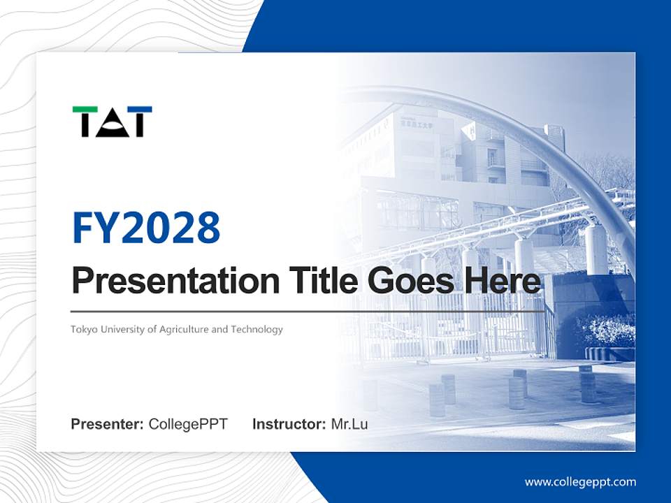 Tokyo University of Agriculture and Technology Academic Presentation/Research Findings Report PPT Template4:3 ratio PPT effect preview image5