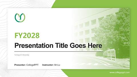 Yamaguchi University Academic Presentation/Research Findings Report PPT Template