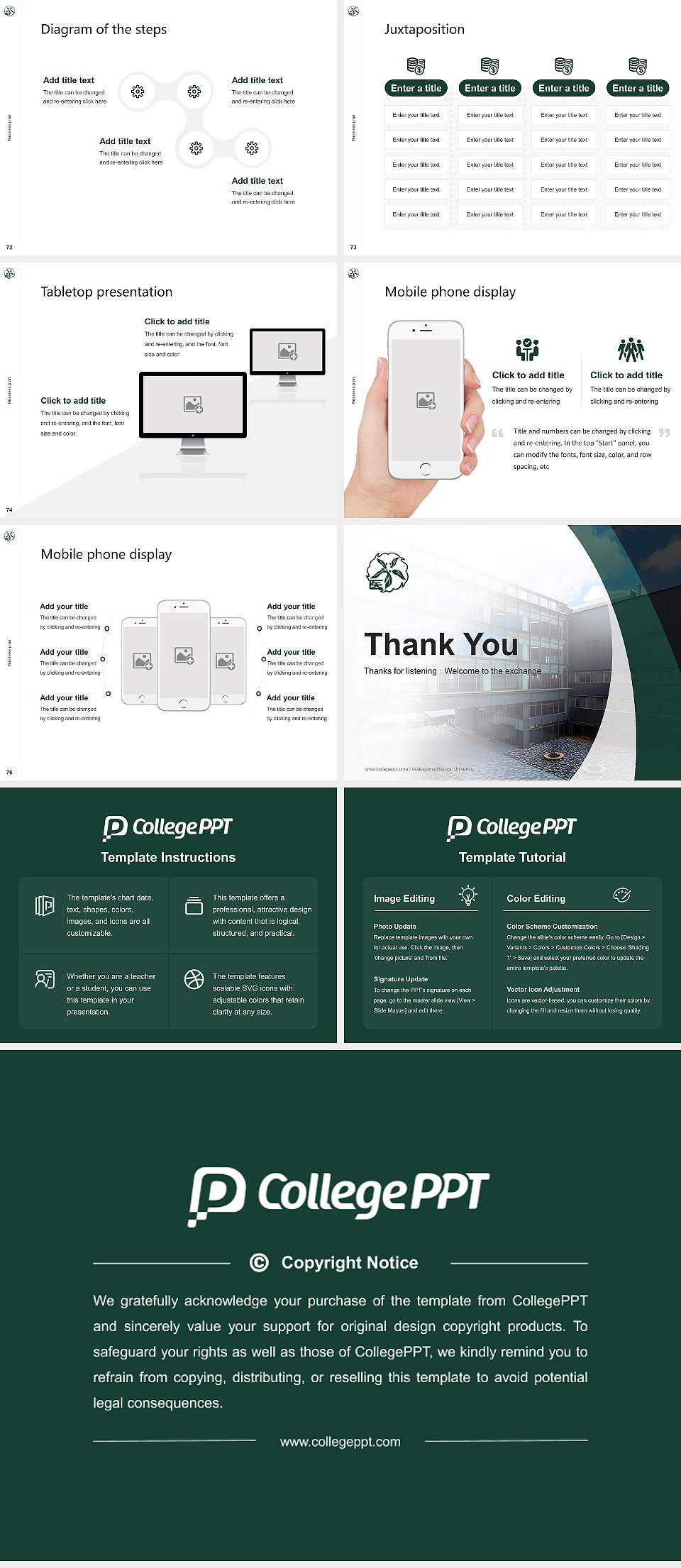 Wakayama Medical University Competition/Entrepreneurship Contest PPT Template4:3 ratio PPT effect preview image9